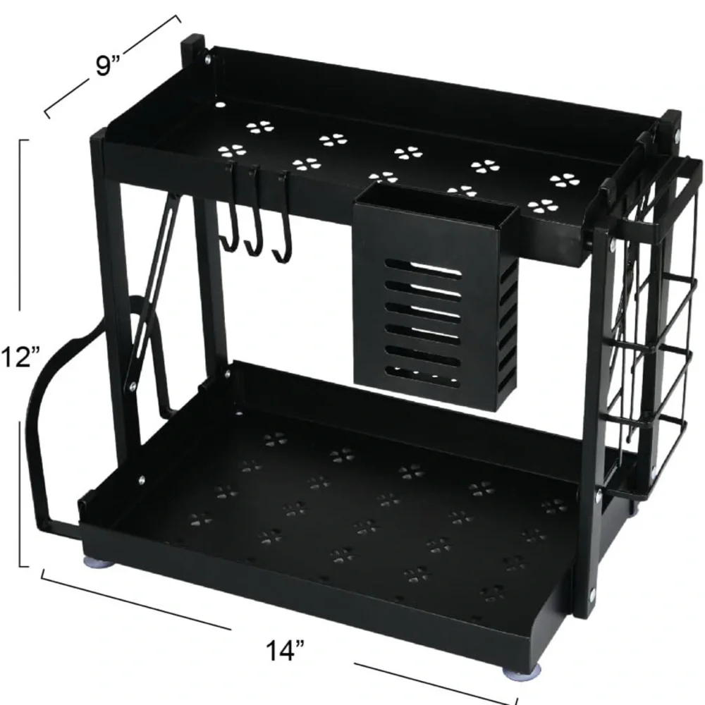 Modern Black Metal Dish Rack
